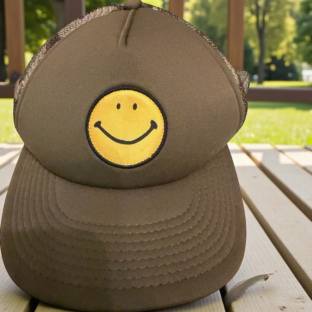 Trucker Hat Tyler’s Happy Face Camo Hat 
SnapBack Cap